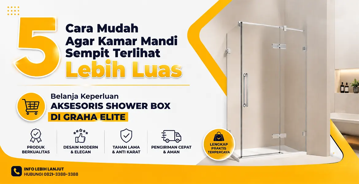5 Cara Mudah Agar Kamar Mandi Sempit Terlihat Lebih Luas