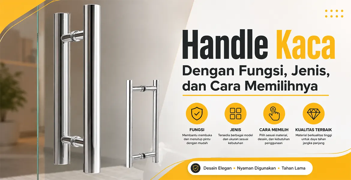 Handle Kaca Dengan Fungsi, Jenis, dan Cara Memilihnya
