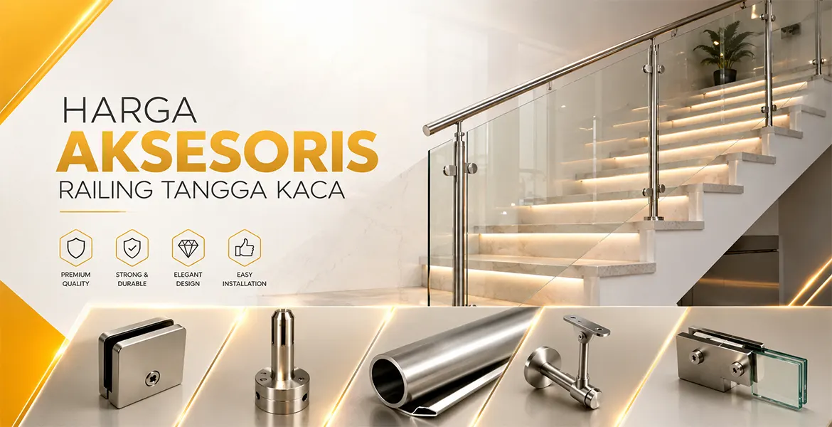 Harga aksesoris railing tangga kaca