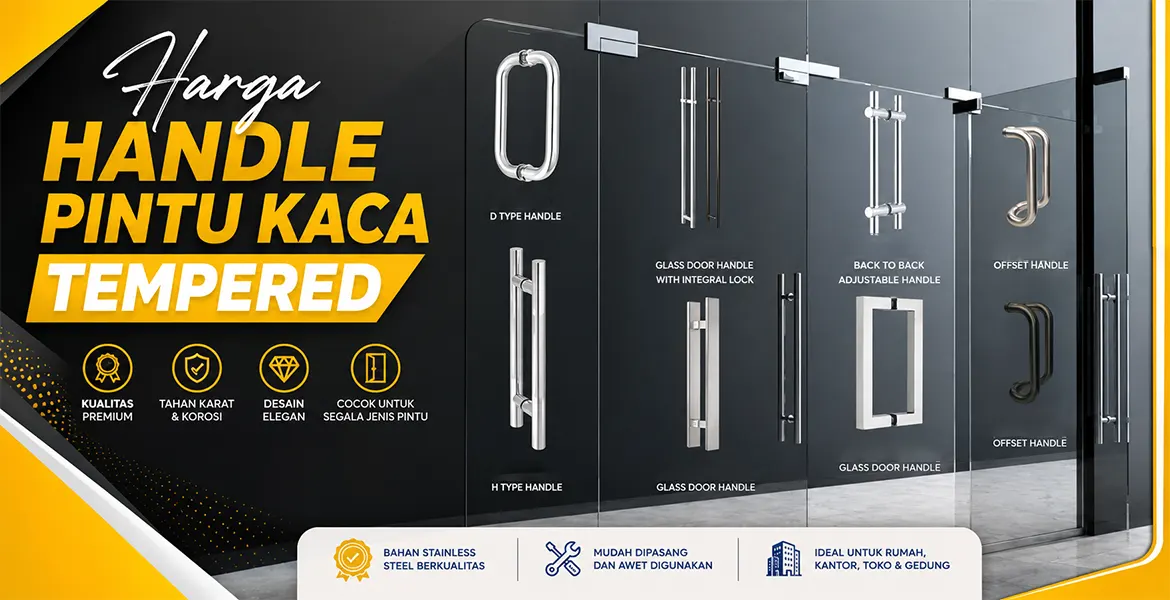 Harga Handle Pintu Kaca Tempered
