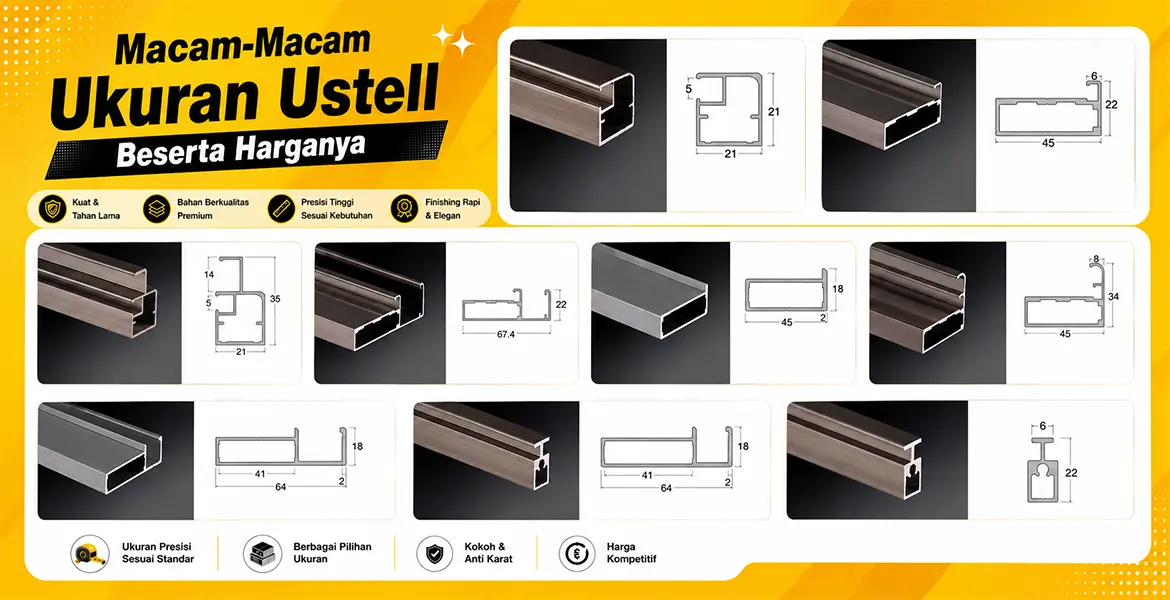 Macam-Macam Ukuran Ustell Beserta Harganya
