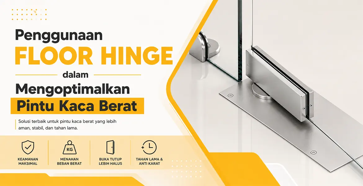 Penggunaan Floor Hinge dalam Mengoptimalkan Pintu Kaca Berat