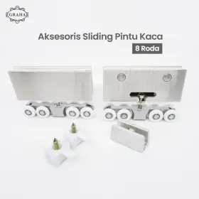 Aksesoris Sliding Pintu Kaca 8 Roda