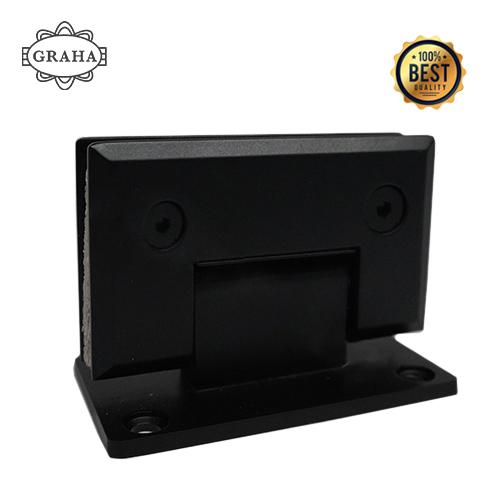 Engsel Pintu Kaca Shower Hinge 41/100 Glass to Wall 90� Black Doff