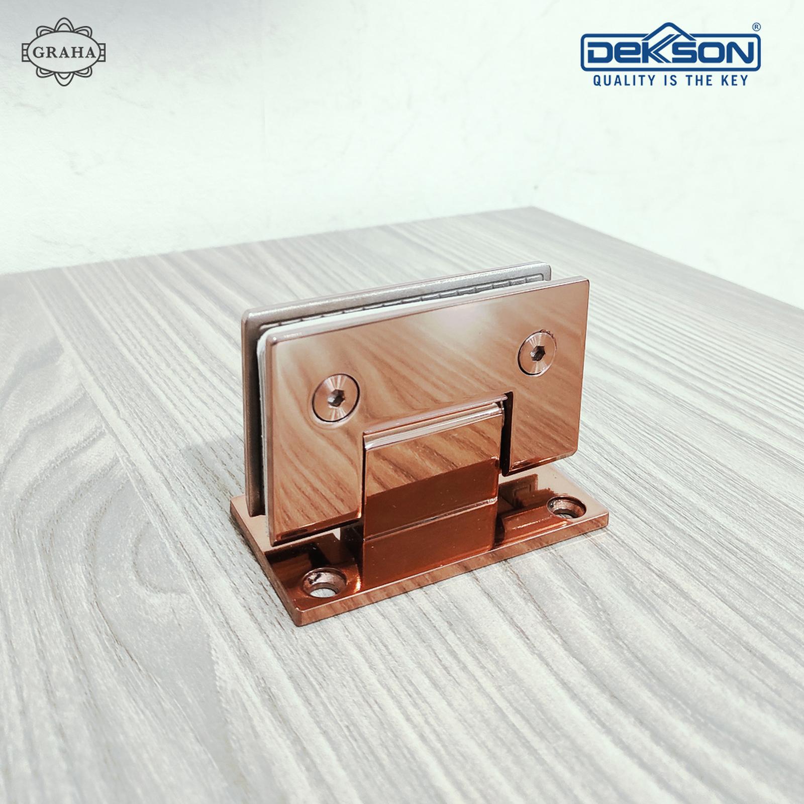 Engsel Pintu Kaca Shower Hinge Dekkson Glass to Wall Rose Gold