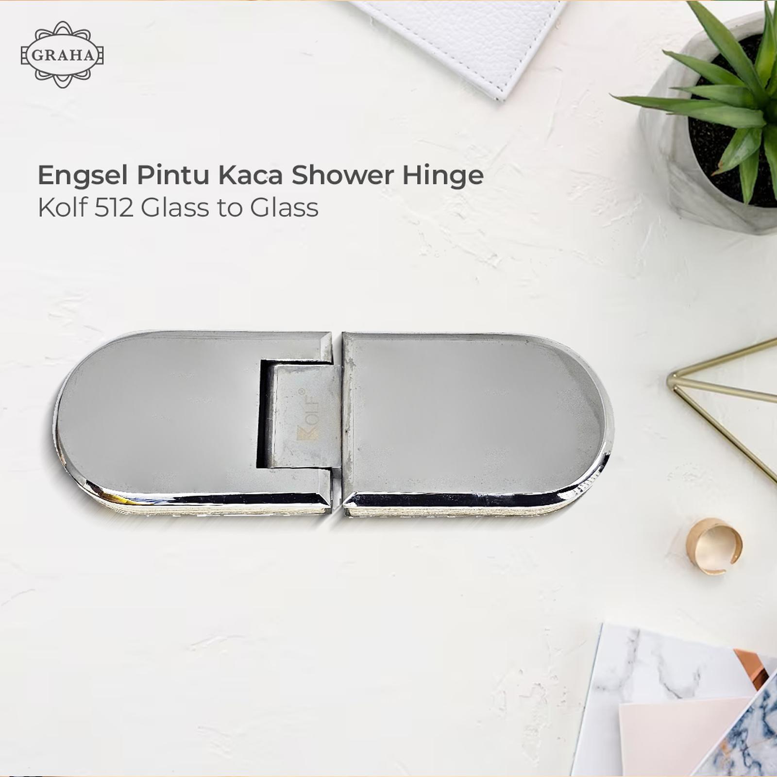 Engsel Pintu Kaca Shower Hinge Kolf 512 Glass to Glass