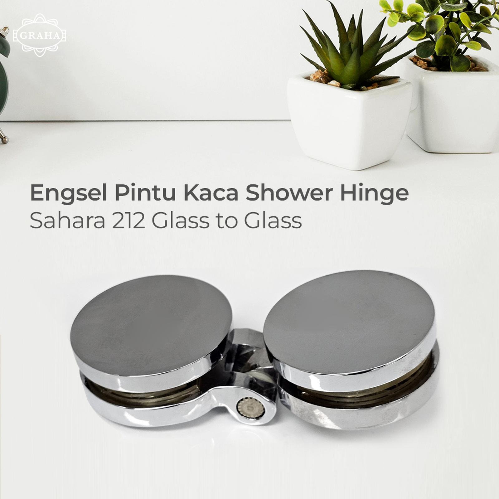 Engsel Pintu Kaca Shower Hinge Sahara 212 Glass to Glass