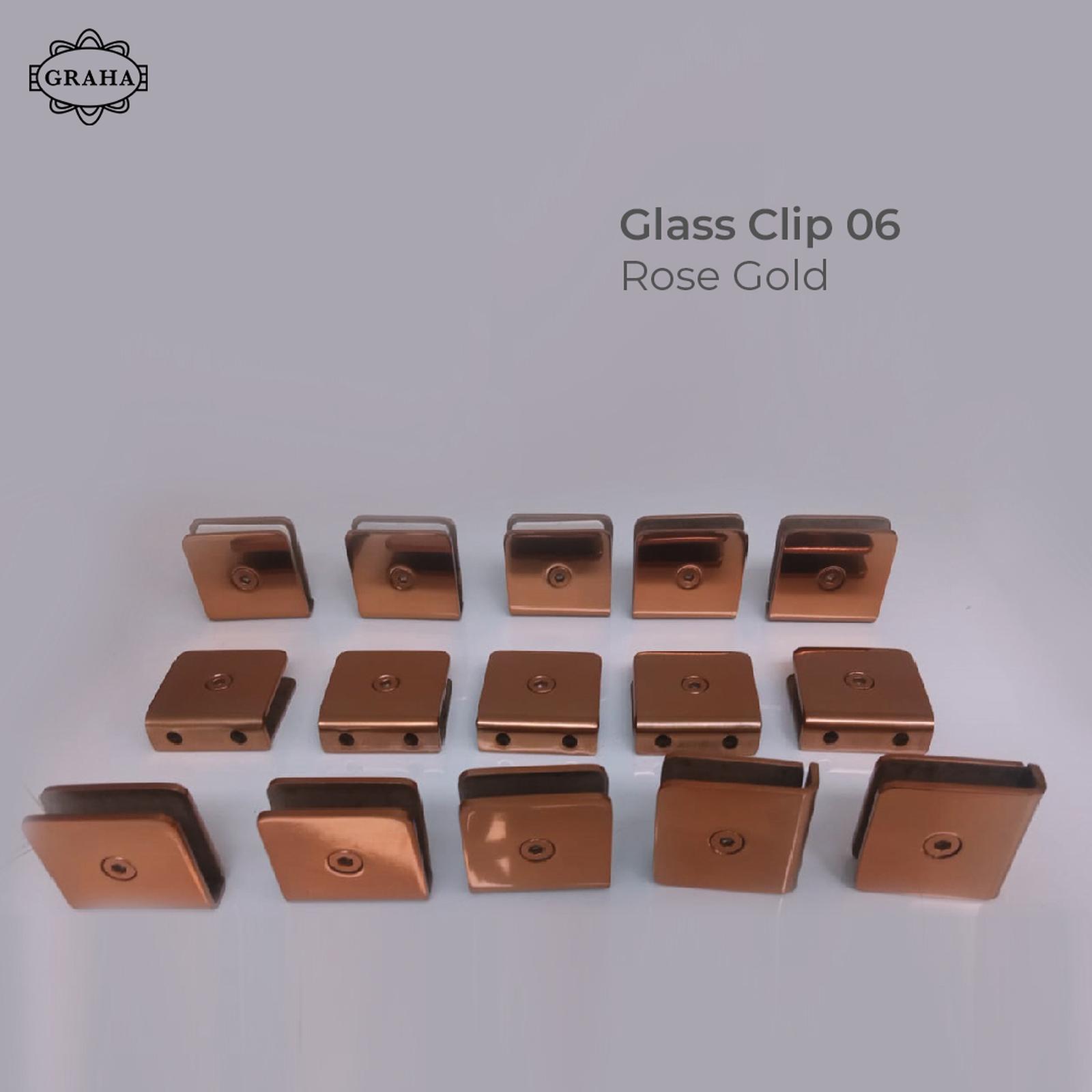Glass Clip 06 Rose Gold