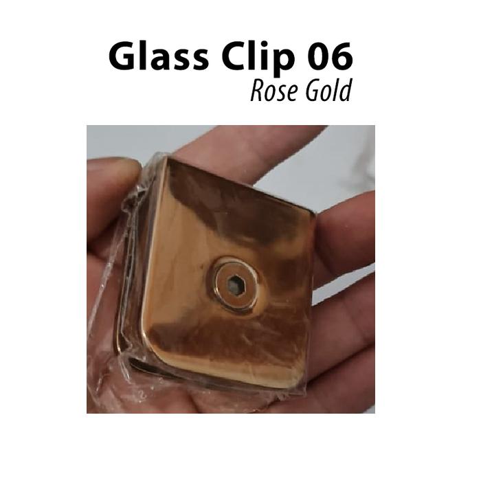 Glass Clip 06 Rose Gold