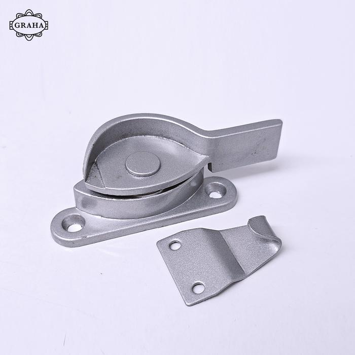 Grendel Kuping / Kunci Jendela Aluminium | Dekkson 310 Silver