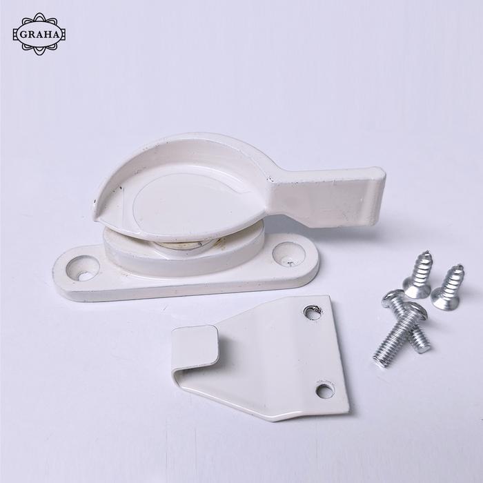 Grendel Kuping / Kunci Jendela Aluminium | Onasis 310 Putih White