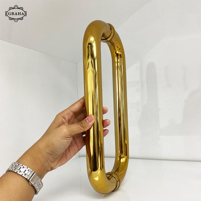 Handle Pegangan Pintu Huruf C As 30/35 Gold/Rose Gold - Gold