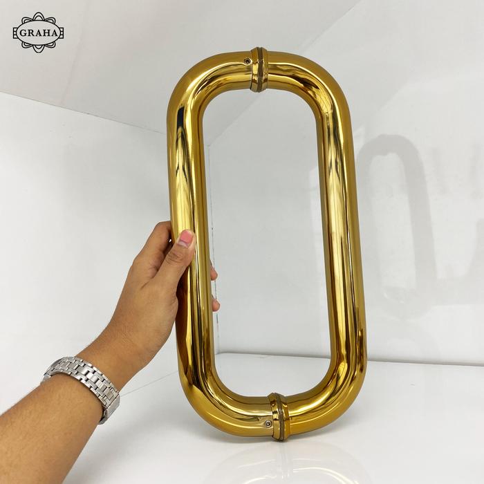 Handle Pegangan Pintu Huruf C As 30/35 Gold/Rose Gold - Gold