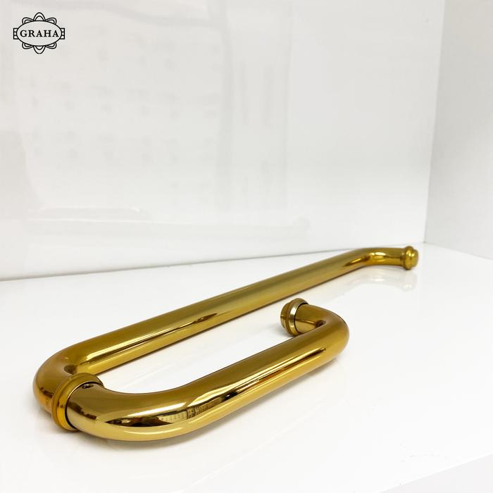 Handle Pintu Kaca Shower 15 x 45 dan 20 x 50 Dekkson Rose Gold - 15x45, Rose Gold