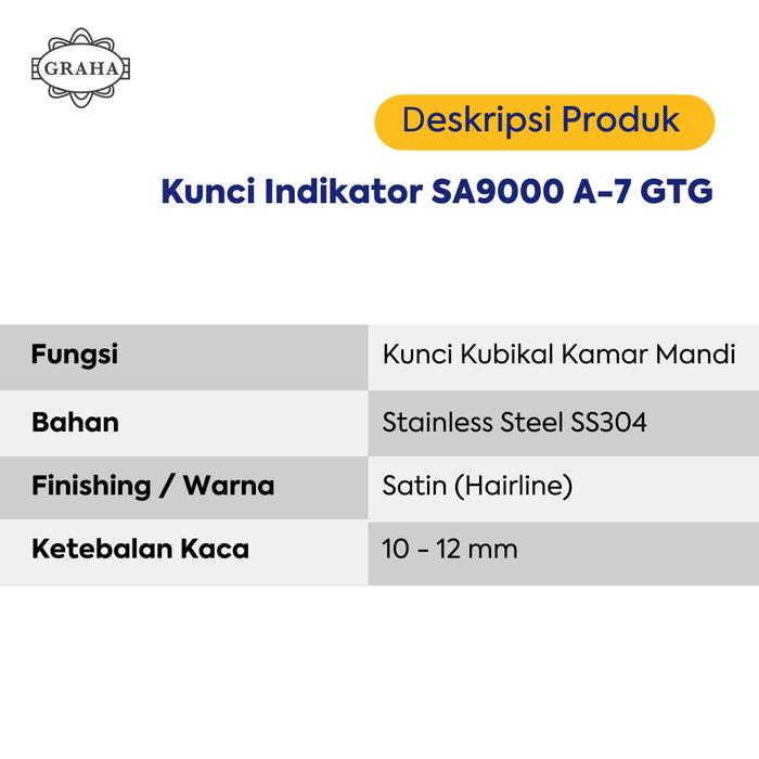 Kunci Grendel Indikator SA9000 A-7 GTG