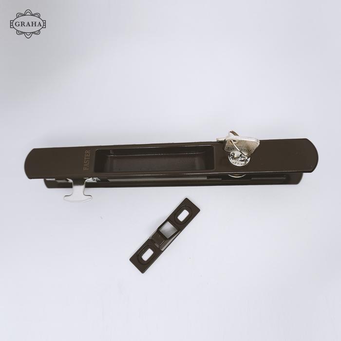 Kunci sliding aluminium lilian Brown