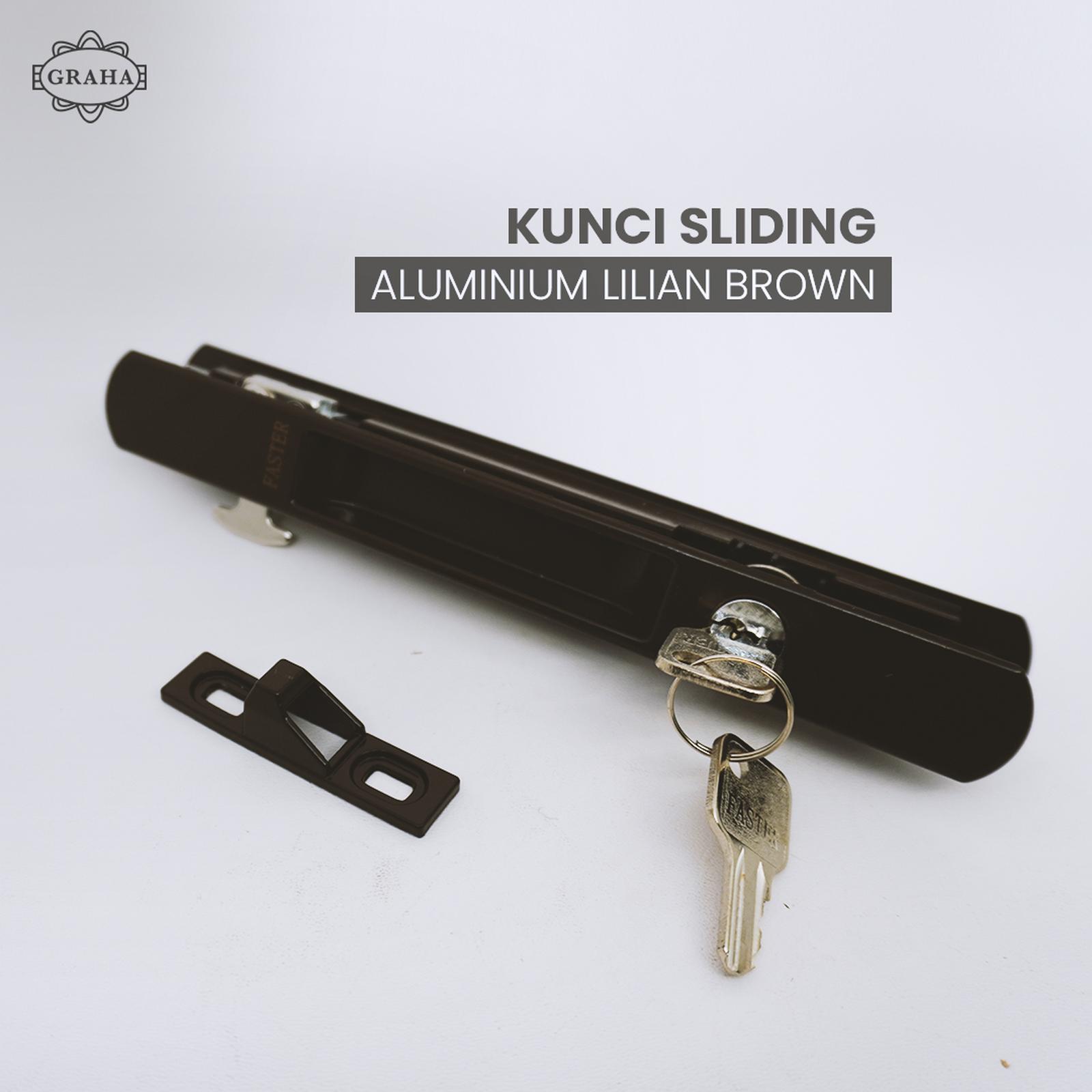 Kunci sliding aluminium lilian Brown