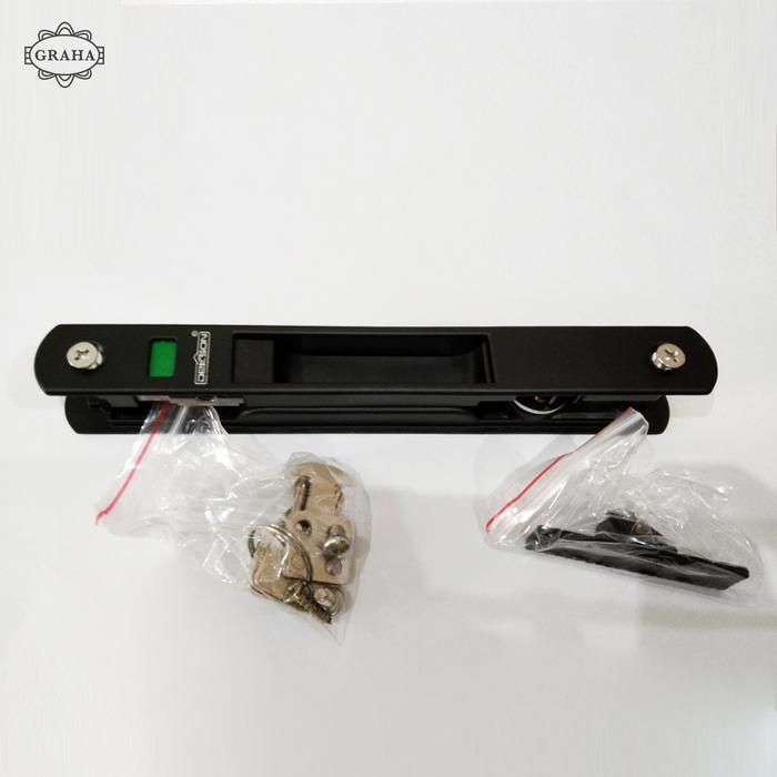 Kunci Sliding Aluminium Lilian Dekkson Black