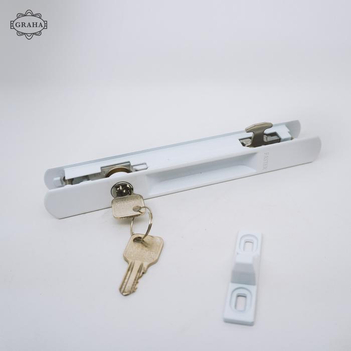 Kunci Sliding Aluminium Lilian White