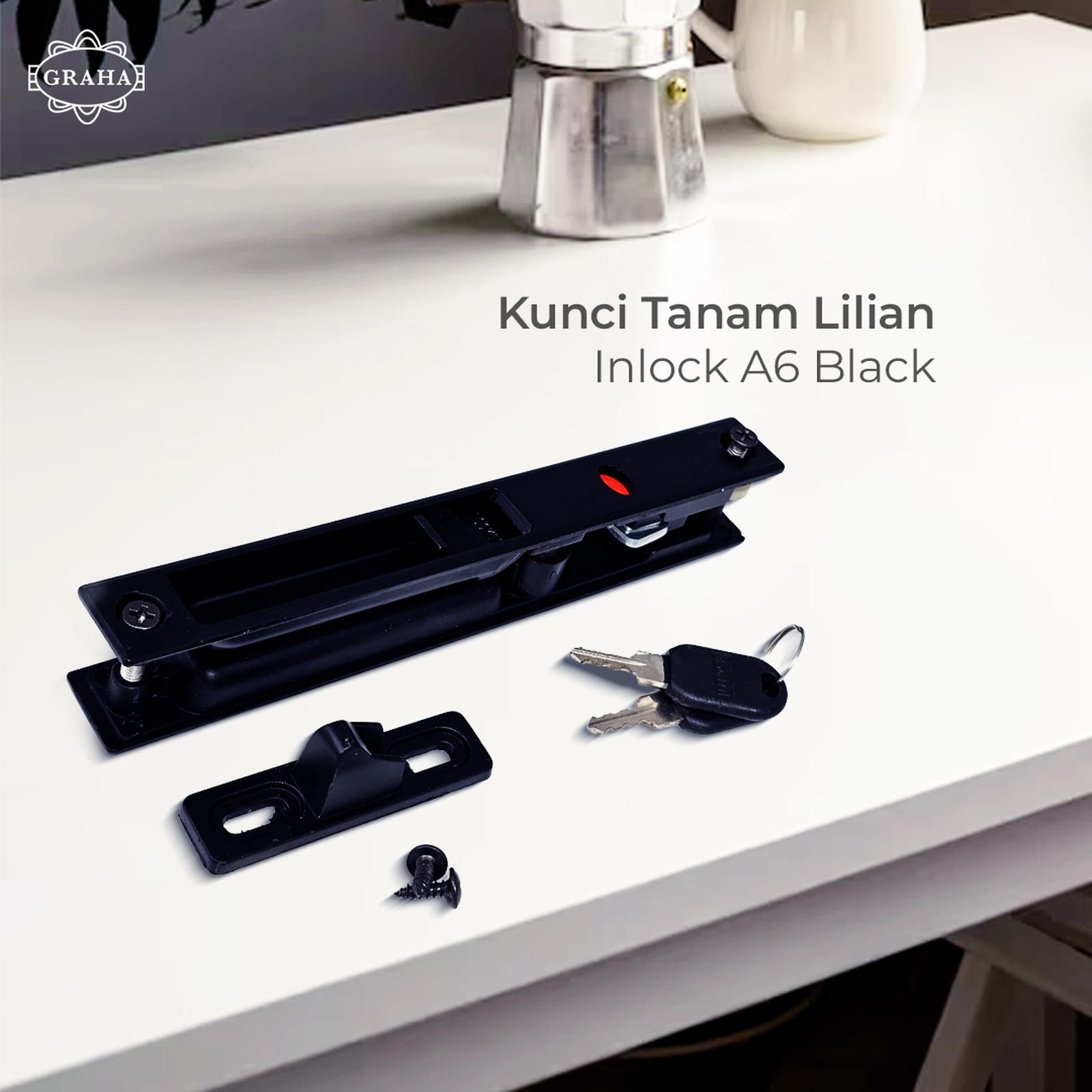 Kunci Tanam Lilian Inlock A6 Hitam Black