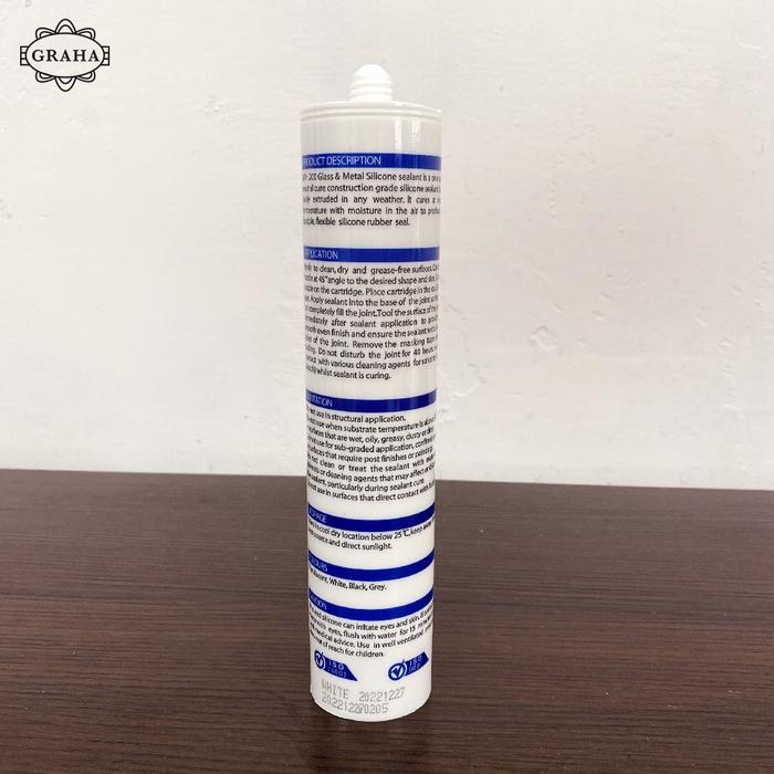 Lem Silikon Sealant GRH 368 Asam - Transparan, GRH 368 Asam