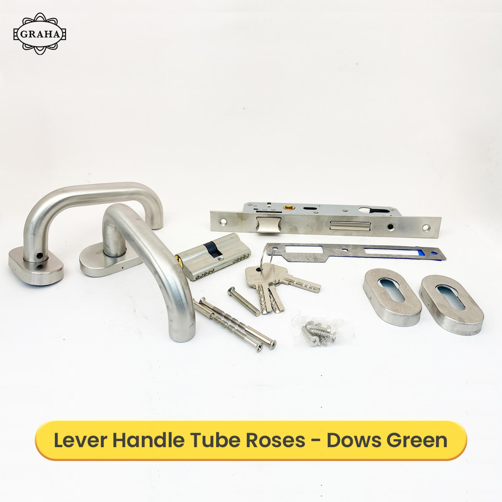 Lever Handle Pegangan Pintu Aluminium Roses Dows Green