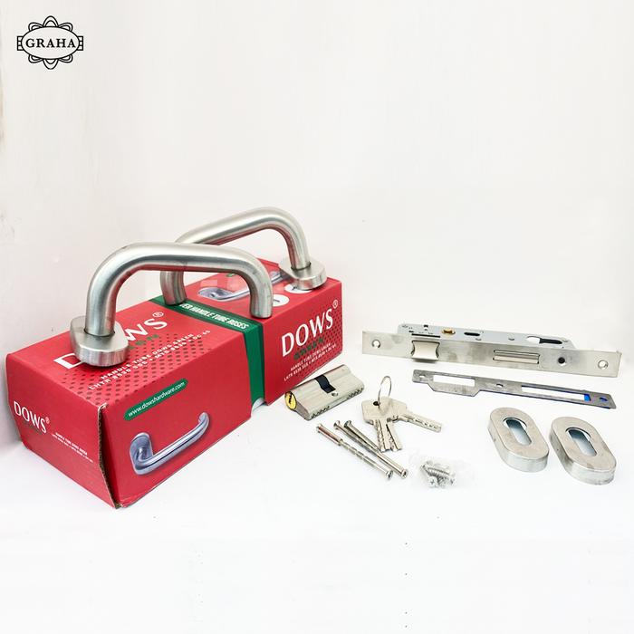 Lever Handle Pegangan Pintu Aluminium Roses Dows Green
