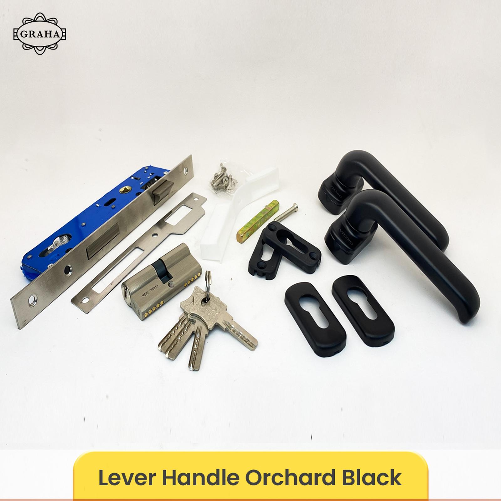 Lever Handle Red Orchard Belluci Black / White - Putih