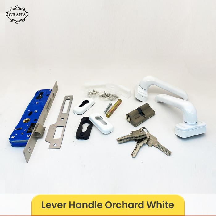Lever Handle Red Orchard Belluci Black / White - Putih