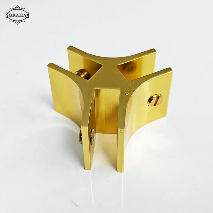Penjepit Kaca Ke Kaca Kaki Singapura Y-312 GD/3 Way Gold
