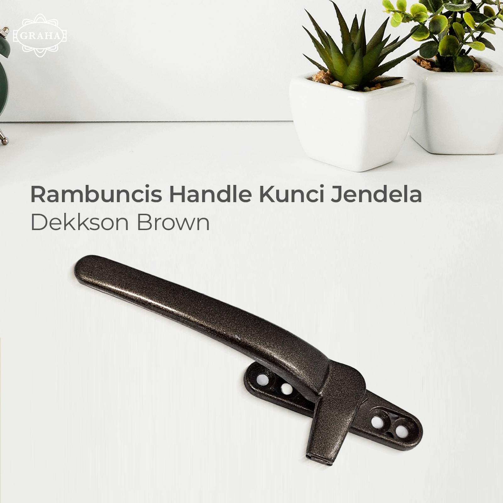Rambuncis Handle Kunci Jendela Dekkson Cokelat Brown