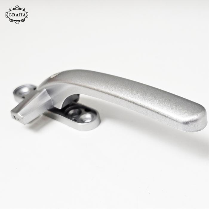 Rambuncis Handle Kunci Jendela Dekkson Silver Dengan Lock