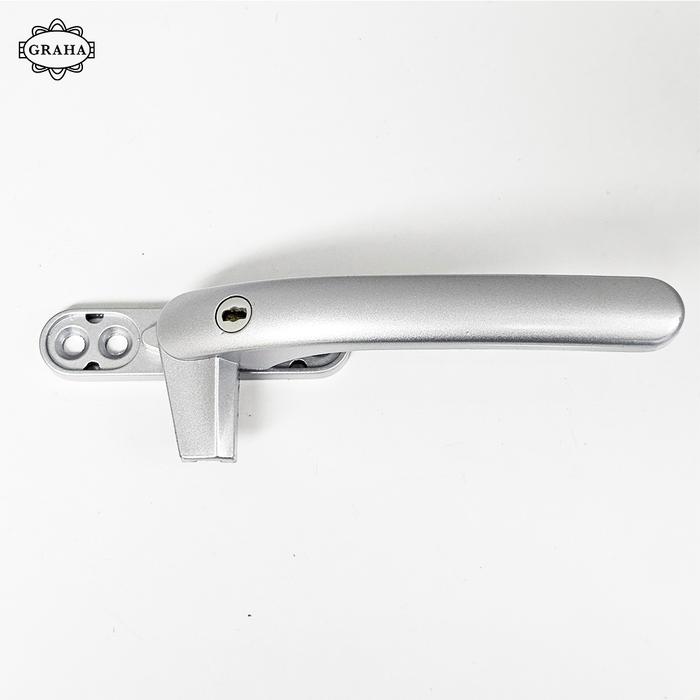 Rambuncis Handle Kunci Jendela Dekkson Silver Dengan Lock