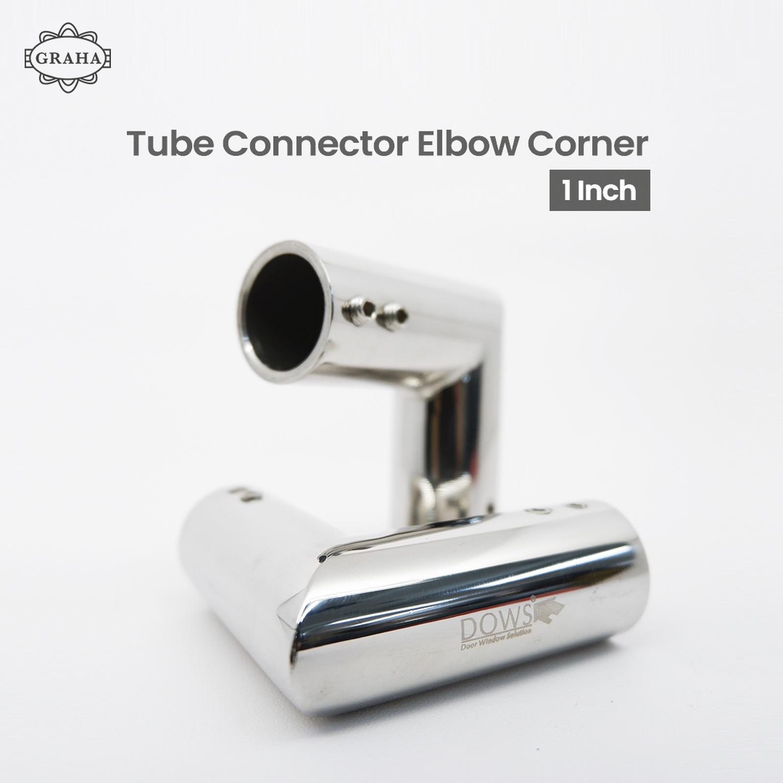Tube Connector Elbow Corner Penghubung Pipa ke Pipa 1 Inch