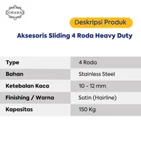 Aksesoris Sliding 4 Roda Heavy Duty Berkualitas