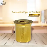 Connector Pipa ke Tembok 1 Inch GOLD / ROSE GOLD - Gold