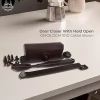 Door Closer With Hold Open | OMGE DCM 101D Coklat Brown