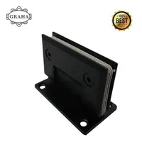 Engsel Pintu Kaca Shower Hinge 41/100 Glass to Wall 90� Black Doff
