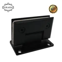 Engsel Pintu Kaca Shower Hinge 41/100 Glass to Wall 90� Black Doff