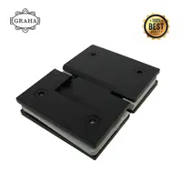 Engsel Pintu Kaca Shower Hinge 43/101 Glass to Glass 180� Black Doff