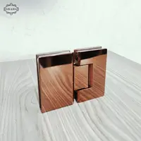 Engsel Pintu Kaca Shower Hinge 43/101 Glass to Glass 180� Dekkson Rose Gold