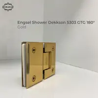 Engsel Pintu Kaca Shower Hinge Dekkson Glass to Glass 180� Gold - Gold