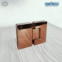 Engsel Pintu Kaca Shower Hinge Dekkson Glass to Glass 180� Rose Gold