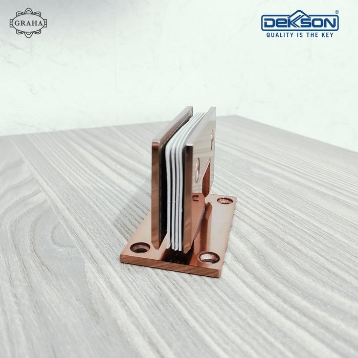 Engsel Pintu Kaca Shower Hinge Dekkson Glass to Wall Rose Gold