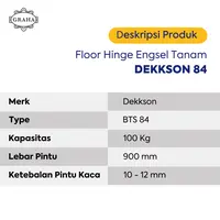 Floor Hinge Engsel Tanam Dekkson 84