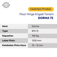 Floor Hinge Engsel Tanam Dorma 75
