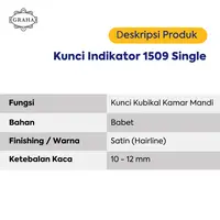 Kunci Grendel Indikator 1509 Single untuk Kubikal