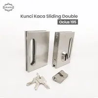 Kunci Grendel Kaca Sliding Ocius 195 Double