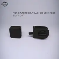 Kunci Grendel Shower Double Kilat Black Doff