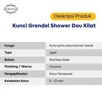 Kunci Grendel Shower Double Kilat
